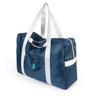 SWISSGEAR 瑞士旅行包男女手提包大容量运动健身包便携折叠行李袋休闲短途旅游出差包可套拉杆箱 SA-0997藏青