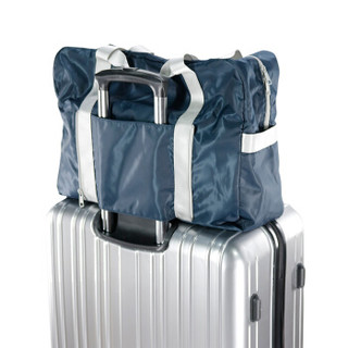 SWISSGEAR 瑞士旅行包男女手提包大容量运动健身包便携折叠行李袋休闲短途旅游出差包可套拉杆箱 SA-0997藏青