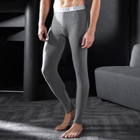 稻草人秋裤男棉毛裤男士打底裤单件衬裤线裤秋冬薄款保暖裤 82909 麻灰-明筋款 XXXL