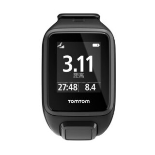 TomTom 手表 Spark Cardio +Music GPS实时心率音乐智能运动手表 含蓝牙耳机【跑步 骑行 游泳 记步】黑色L