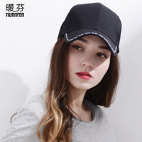 暖芬（NuanFen）帽子女韩版棒球帽时尚运动经典纯色鸭舌帽基本街舞嘻哈帽子 DRH006MZB 黑色