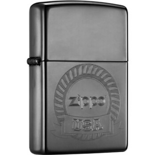 之宝(Zippo)打火机 黑冰-美式徽标 冰面 150-C-000013
