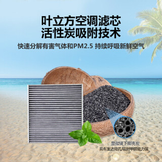 叶立方 活性炭空调滤芯防PM2.5空调滤清器T003 16款前迈腾B6B7/速腾高尔夫6途安途观途欢大众CC尚酷帕萨特B7