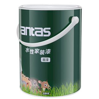 antas环保洁白水性面漆 内墙乳胶漆白色面漆 不可调色油漆涂料5L/7KG
