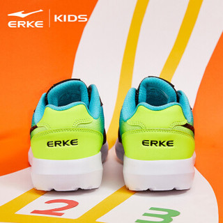 鸿星尔克（ERKE）童鞋男童运动鞋儿童休闲鞋渐变色大童跑鞋 63118303127 正黑 37码