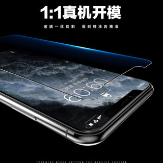 苹果iPhone11pro/xs/x钢化膜抗蓝光防指纹一体玻璃防爆防刮耐磨手机贴膜【送贴膜神器】