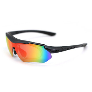 拓步 骑行眼镜偏光 户外运动眼镜护目镜太阳镜带近视镜框 TSR818偏光款--黑