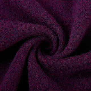 凯撒KAISER 羊毛衫男圆领毛衣针织衫中厚商务休闲纯色羊毛线衣纯羊毛 紫色100%羊毛 L/50