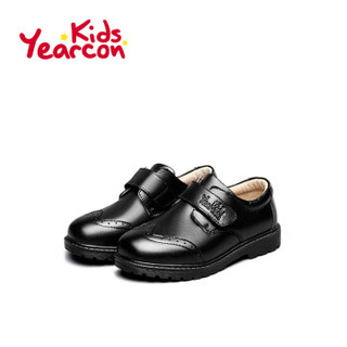 YEARCON 意尔康 童鞋韩版男童皮鞋ECZ1548489 黑色