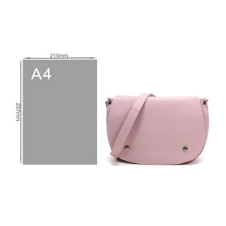 LONGCHAMP 珑骧 2019新品 女士Le Foulonné系列柔粉色牛皮单肩斜挎包 1334 021 133