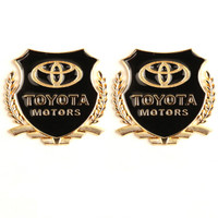 自由牛 汽车VIP车贴侧标金属车标贴3d立体个性侧标奥迪金色对装 侧标丰田金色对装