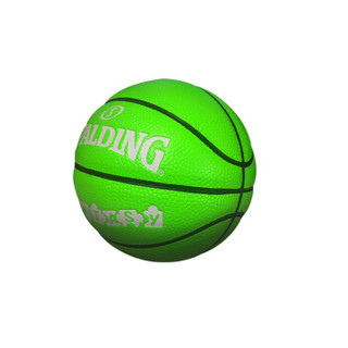 斯伯丁 Spalding 迷你篮球儿童小孩宠物1号蓝球皮球 65-079Y 荧光绿