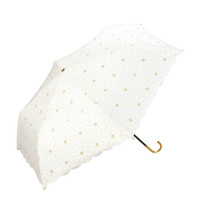 Wpc. WPC801-278 三折晴雨伞 雏菊蕾丝款 米白