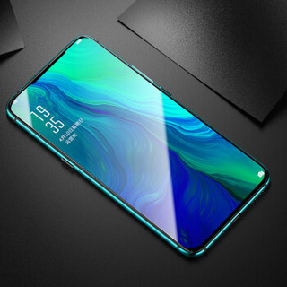 酷乐锋 OPPO Reno钢化膜 10倍变焦版手机膜 自动吸附钢化膜/全覆盖玻璃膜手机保护膜非水凝膜-6.6英寸 黑色