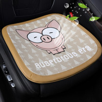 紫风铃夏季凝胶汽车坐垫3D透气立体蜂窝果冻座垫四季通用单片免捆绑防滑家用办公单个餐椅垫M18 1-萌猪米