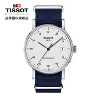 天梭(TISSOT)瑞士手表 魅时系列尼龙带机械男士手表T109.407.17.032.00
