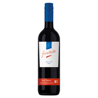 意大利原瓶进口红酒 弗莱斯凯罗（Freschello）红葡萄酒半甜型750ml*6六支装