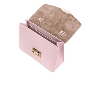 FURLA 芙拉 SS19 MAIN 女士 粉色 牛皮革 METROPOLIS系列 S号 斜挎单肩包手提包小方包 粉色