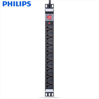 飞利浦（PHILIPS）8孔位3米过载保护PDU机柜插座插排插线板接线板 10A/16A双用孔拖线板