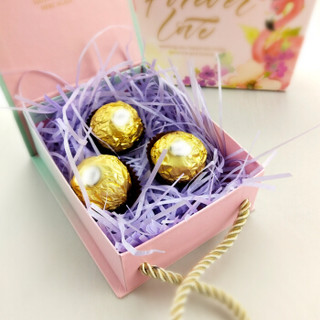 AI-Gift 拉菲草 喜糖盒填充物 碎纸丝 礼盒填充物 礼盒装饰物 婚庆用品 紫色 60g