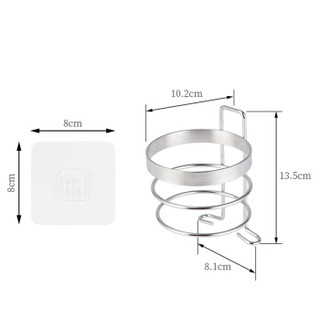 欧润哲 吹风机架 免打孔不锈钢无痕贴吹风机收纳挂架 壁挂式浴室置物架风筒架