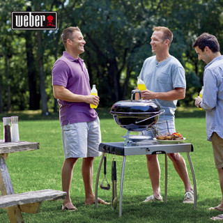 威焙（weber）户外烧烤炉碳烤桌便携式可折叠固定烤架桌家庭聚会烧烤用具
