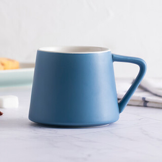 佳佰 陶瓷水杯情侣杯办公咖啡杯花茶杯 小火山杯-蓝色