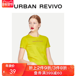 URBAN REVIVO WB09B4EN2003 女士圆领T恤