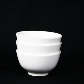 金色 瓷碗 米饭碗瓷碗白色5寸直口碗 1个 青