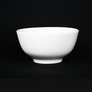 金色 瓷碗 米饭碗瓷碗白色5寸直口碗 1个 青