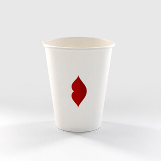 YB 12oz加厚纯白杯 奶茶杯纸杯定制一次性咖啡杯加厚打包杯子豆浆杯家用100只不带盖