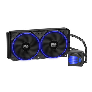 超频三（PCCOOLER）偃月240 CPU水冷散热器 （一体式水冷/多平台/支持AM4/2066/12CM光环蓝光风扇/附带硅脂）