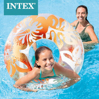 INTEX 59251新款儿童成人救生圈浮圈游泳圈腋下圈成人加厚游泳圈 颜色随机发款