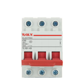 泰力TLYB1(DZ47)-3P32A断路器家用空气开关空开家用总闸总开关过载短路保护白色