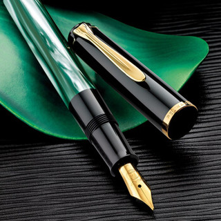 百利金Pelikan M200德国进口钢笔24K镀金笔尖墨水圆礼盒黑绿F