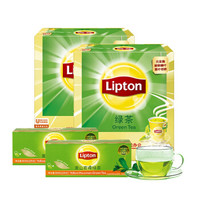 立顿（Lipton）茶叶 精选绿茶组合套装（绿茶100包200g * 12+黄山茗峰绿茶25包50g * 10）2900g