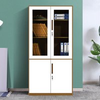 奈高NG文件柜办公柜钢制铁皮柜资料柜档案柜储物拆装柜大器文件柜咖啡套色0.8mm