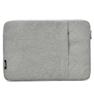 云动力 笔记本内胆包14.1英寸加绒防震苹果联想戴尔小米游戏本电脑包T-600浅灰色