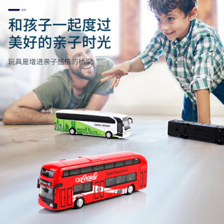 豆豆象玩具车套装合金回力车公交车公共汽车双层巴士儿童玩具男孩女孩生日礼物四只装