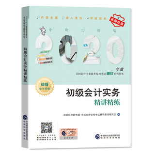 （可搭东奥）2020初级会计职称教材 2020年教材辅导 2020年全国会计专业技术初级资格考试辅导 初级会计实务精讲精练