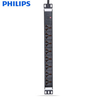 飞利浦（PHILIPS）8孔位3米工业防雷PDU机柜插座插排插线板接线板 10A/16A双用孔