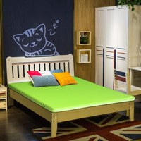 唯眠纺 床褥 床垫 单人椰棕海绵席梦思床垫 椰棕高密海绵榻榻米硬床垫 露丝100*190*5cm绿色