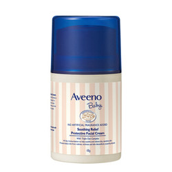 Aveeno 艾惟诺 Aveeno艾惟诺婴儿防护面霜儿童擦脸霜擦脸油宝宝防护润肤霜舒缓柔嫩儿童保湿按压乳液小喷泉倍润面霜48g