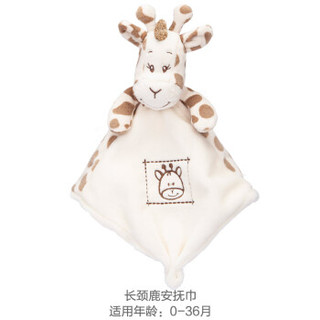 凯艺玩具口水巾纱布巾婴儿围嘴毛绒玩具布艺玩偶 多功能安抚巾长颈鹿
