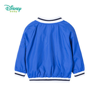 迪士尼(Disney)童装 男童潮酷夹克2019春季新品卡通印花棒球服儿童立领上衣191S1095宝蓝12个月/身高80cm