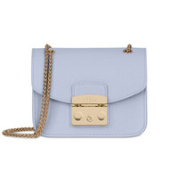 FURLA 芙拉 SS19 MAIN 女士 浅蓝色 牛皮革 METROPOLIS系列 迷你 斜挎单肩包链条包小方包1012404