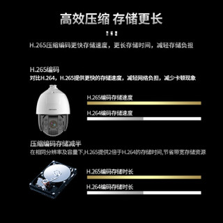 海康威视摄像头200万网络高速球机智能全彩摄像头高清监控摄像机H.265编码iDS-2DC7223MX-A