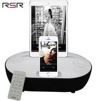 RSR DS415苹果音响 iPhone11/X/8/7/6s双接口手机充电底座 蓝牙音箱低音炮 白色