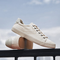 飞跃(Feiyue)男女情侣款系带潮流经典休闲帆布板鞋 938 米色 35