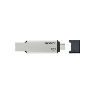 索尼（SONY）128G U盘 Type-C CA2  高速铝合金双插头 金属U盘 读速130MB/s 手机U盘（Type-C USB双插头）